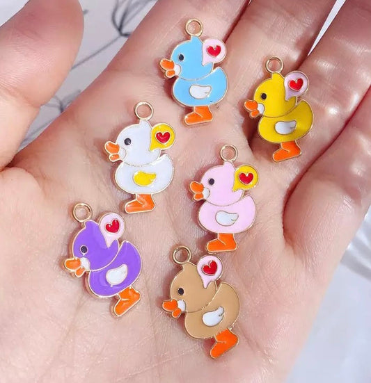 Charm Canard Amoureux | Breloques et pendentifs canard