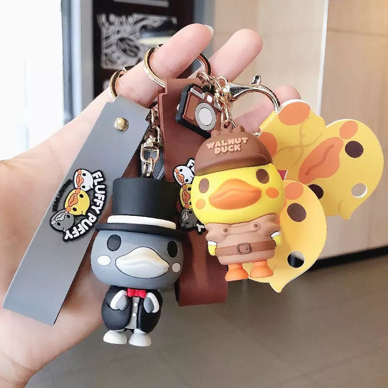 porte-cles-canard-gentleman-walnut-duck