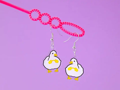 Holly duck earrings