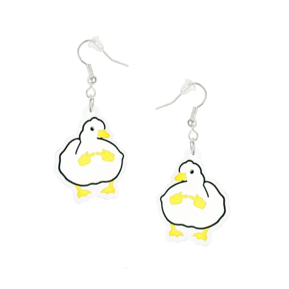 Holly duck earrings