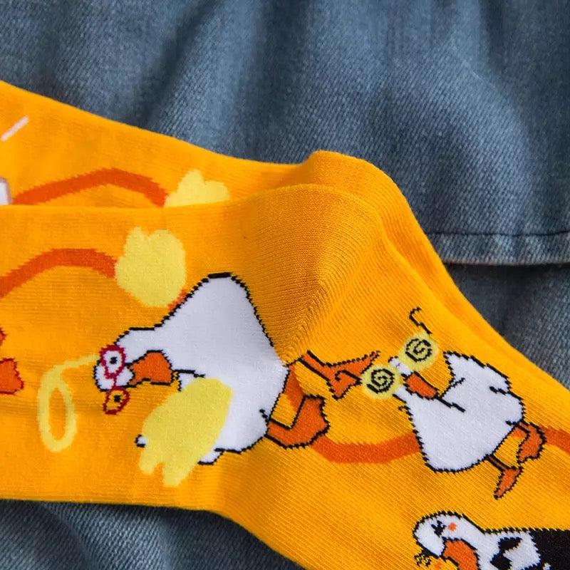 chaussettes canard blanc 1