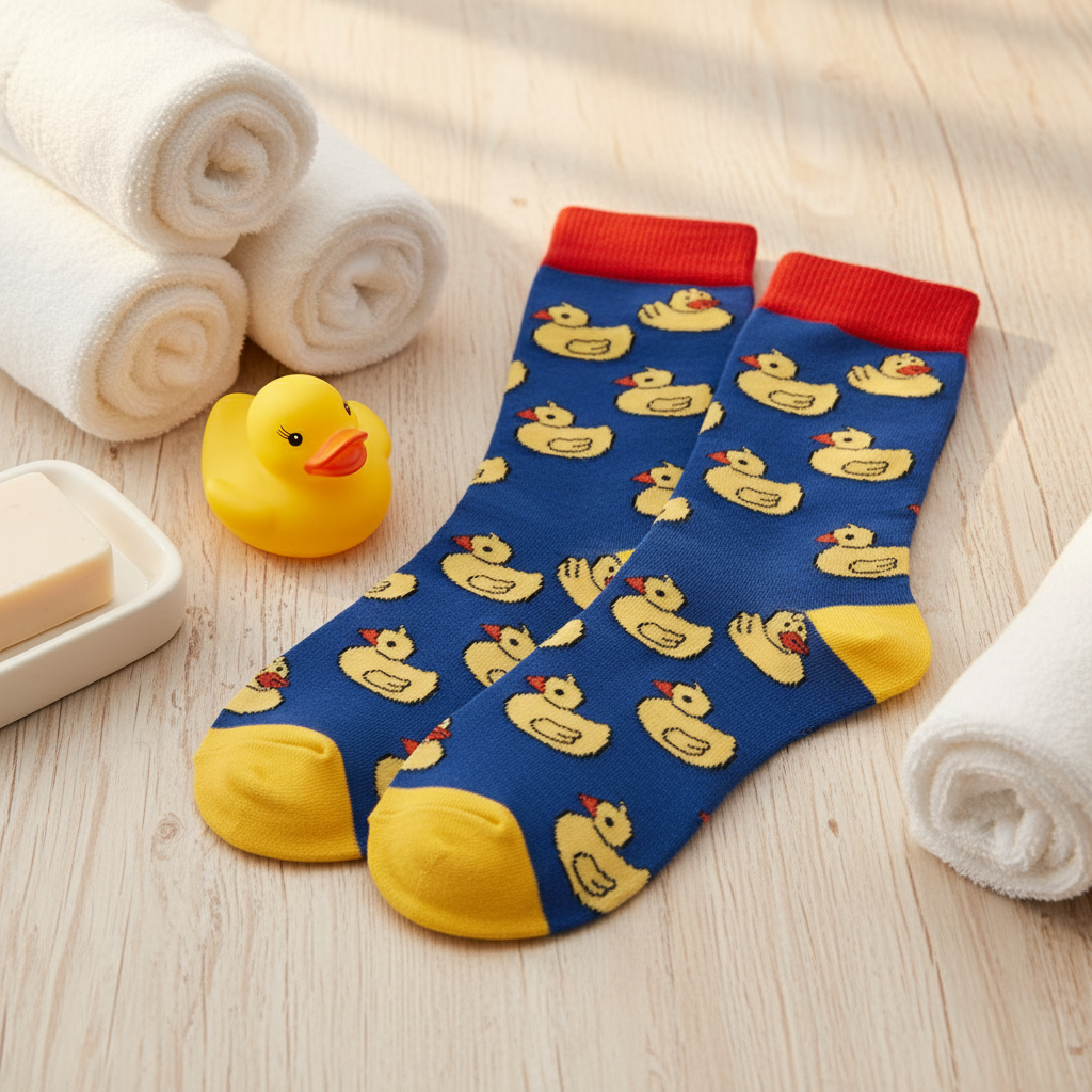 Yellow duck socks