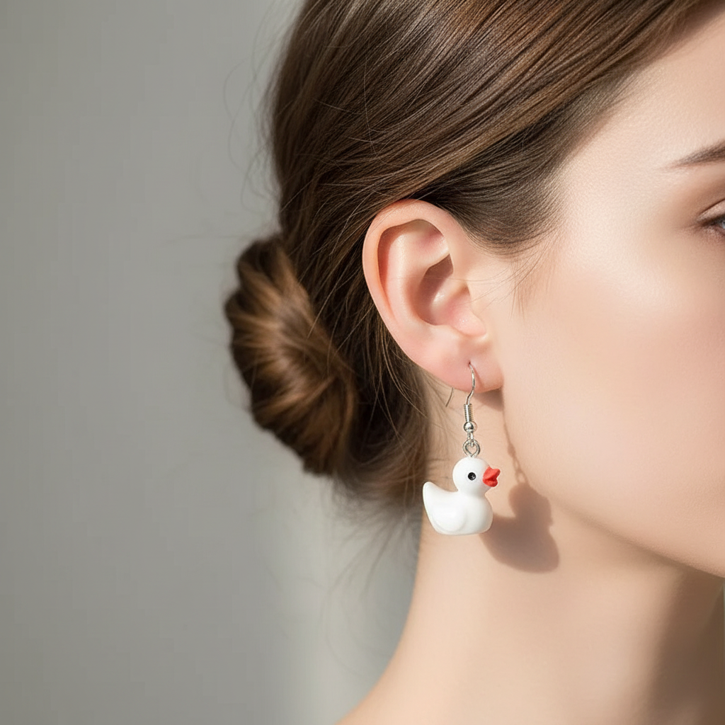 Duck earrings