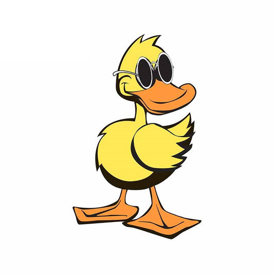 Klistermärke Duck Solglasögon