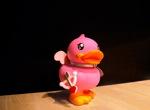 Pink Cupid Duck Spardose