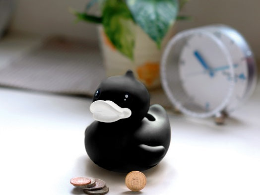 Little black duck piggy bank