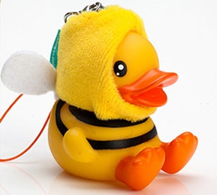 Duck keychain bee