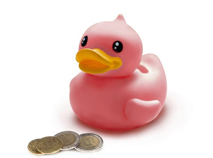 Petite Pink Duck Piggy Bank