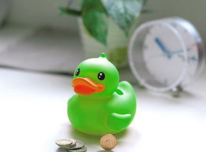 Small Piggy Bank Green Duck