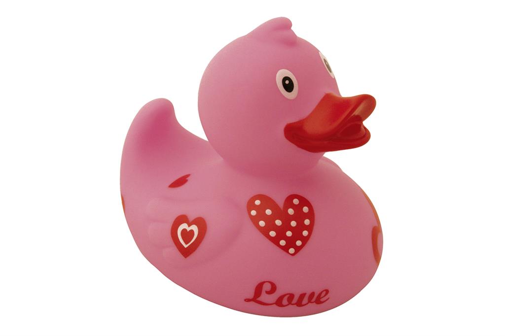 Rose duck with hearts