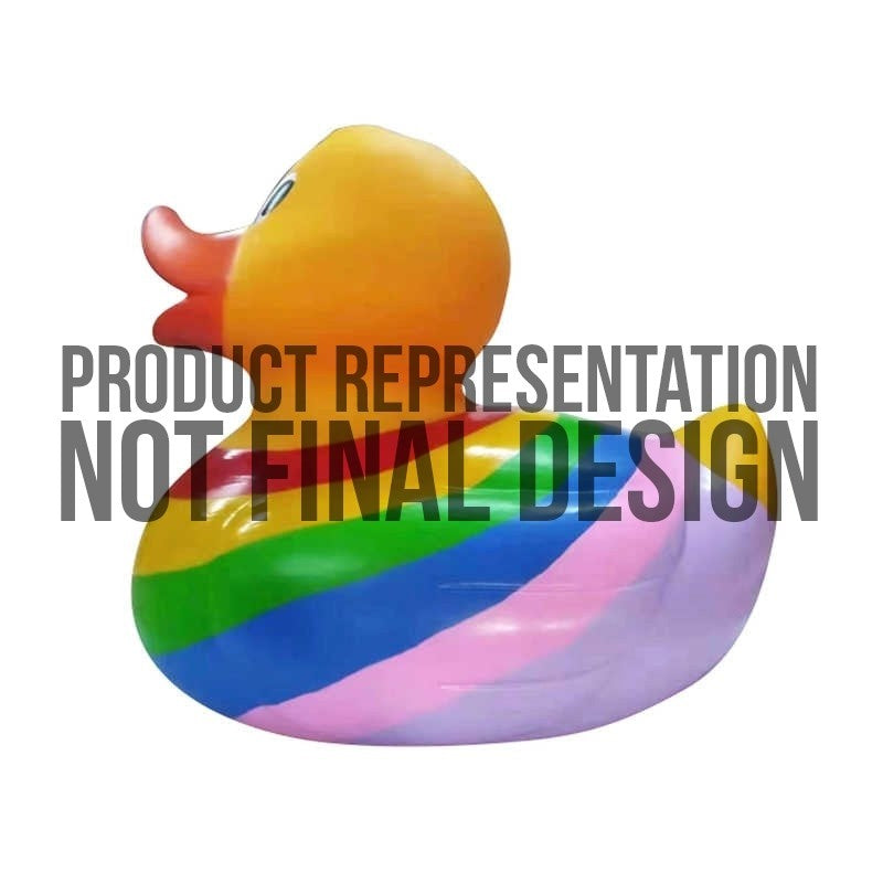 XXL rainbow pool duck