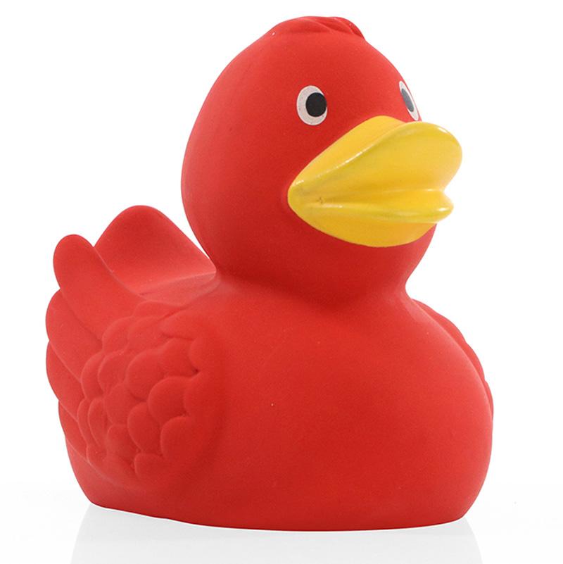 Rød gummi duck.