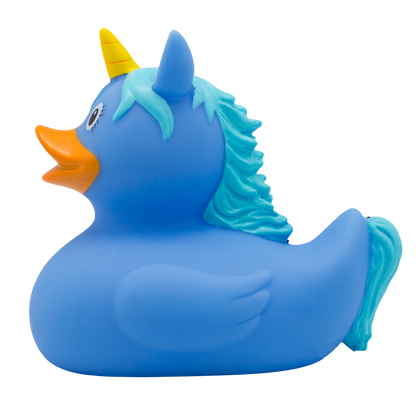 Pato de unicornio azul