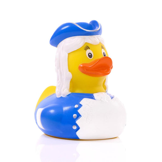 Blue majorette duck