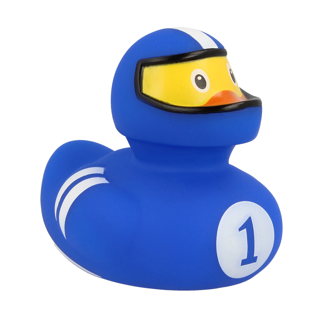 Blue racing pilot duck