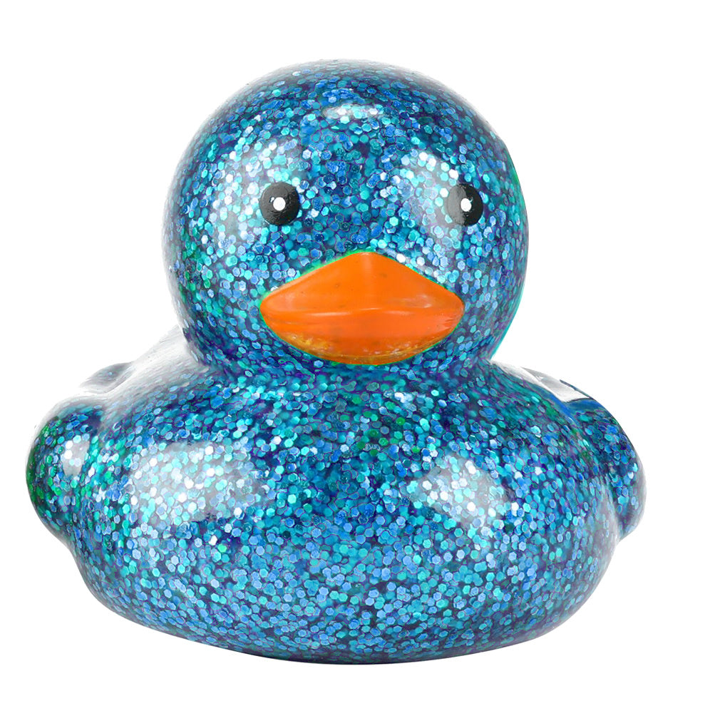 Blue glitter duck