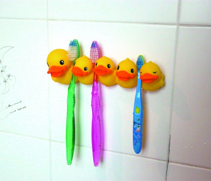 Denti Brush Holder Giallo Duck Family