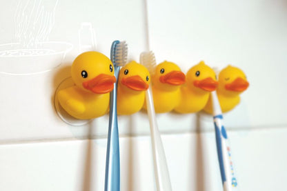 Titular de cepillo de dientes Familia de pato amarillo