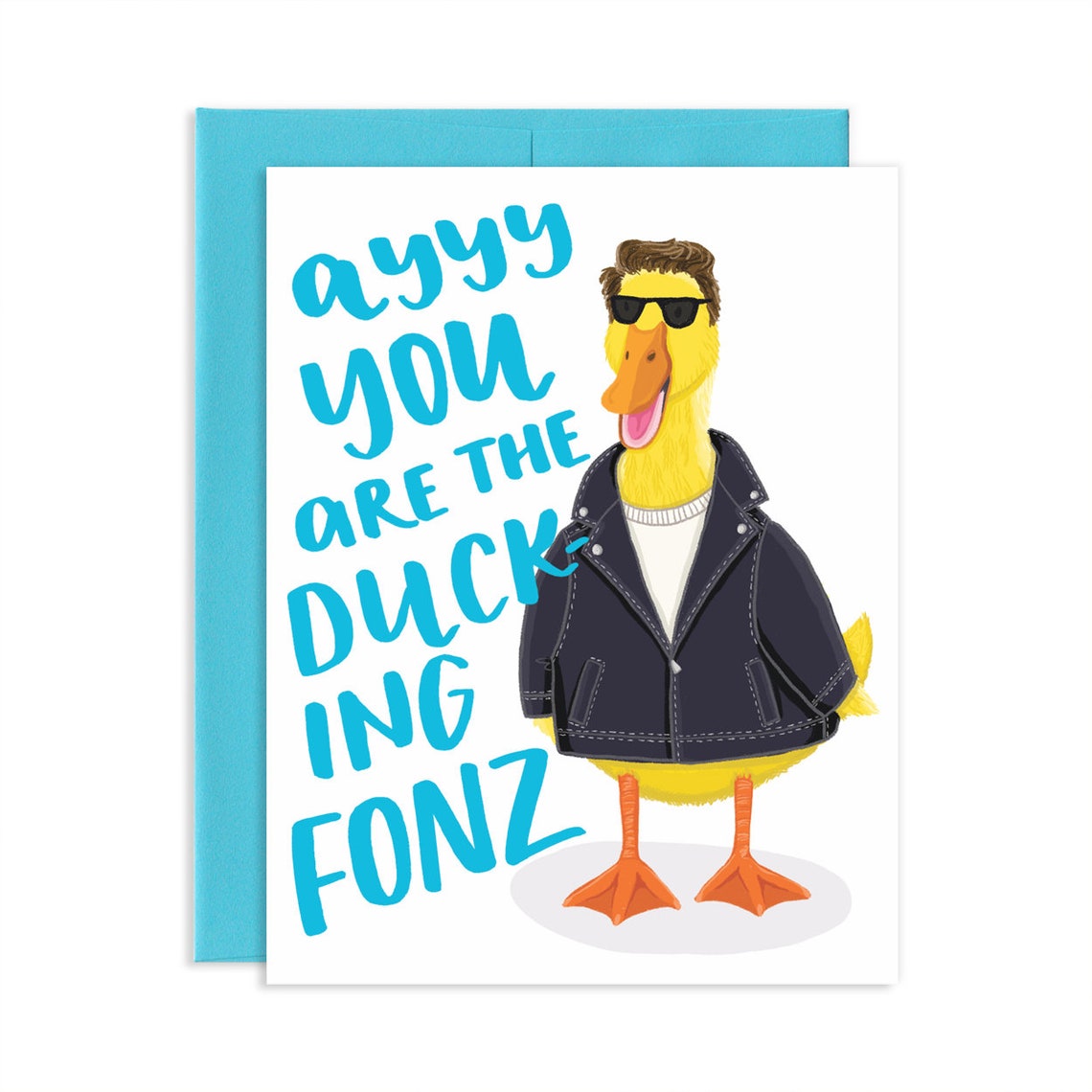Tarjeta de felicitación Duck Fonz