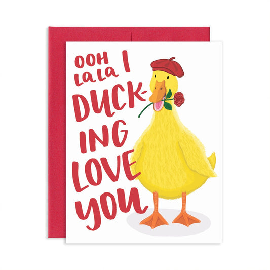 Elsker duck lykønskningskort