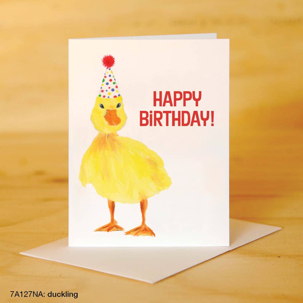 Tarjeta de cumpleaños de pato