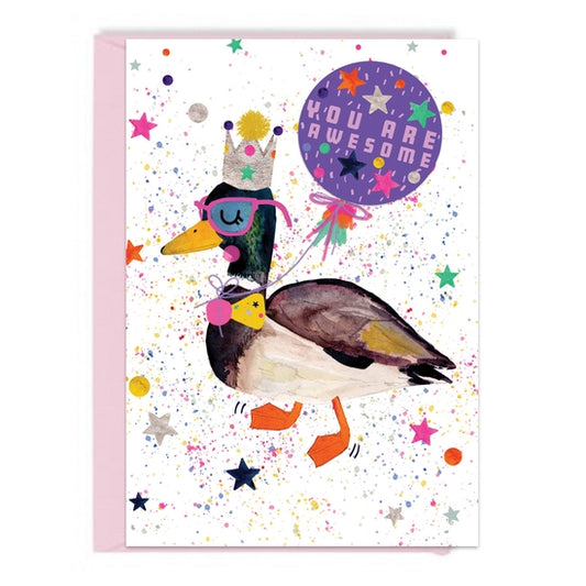 Tarjeta de cumpleaños pato de pato