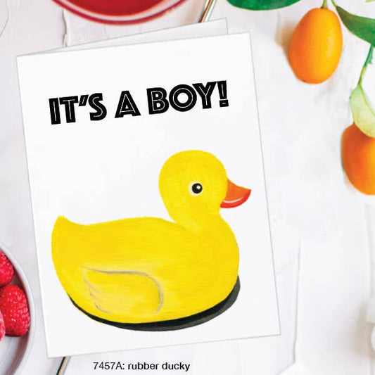 Duck Boy Baby Card