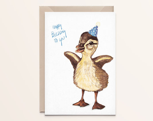Tarjeta de cumpleaños de pato