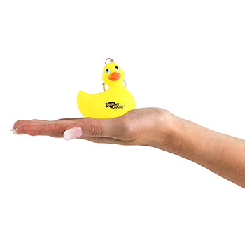 Gele eend sleutelhanger "I wrijf mijn duckie"