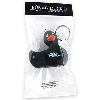 Black duck keychain "I RUB My Duckie"