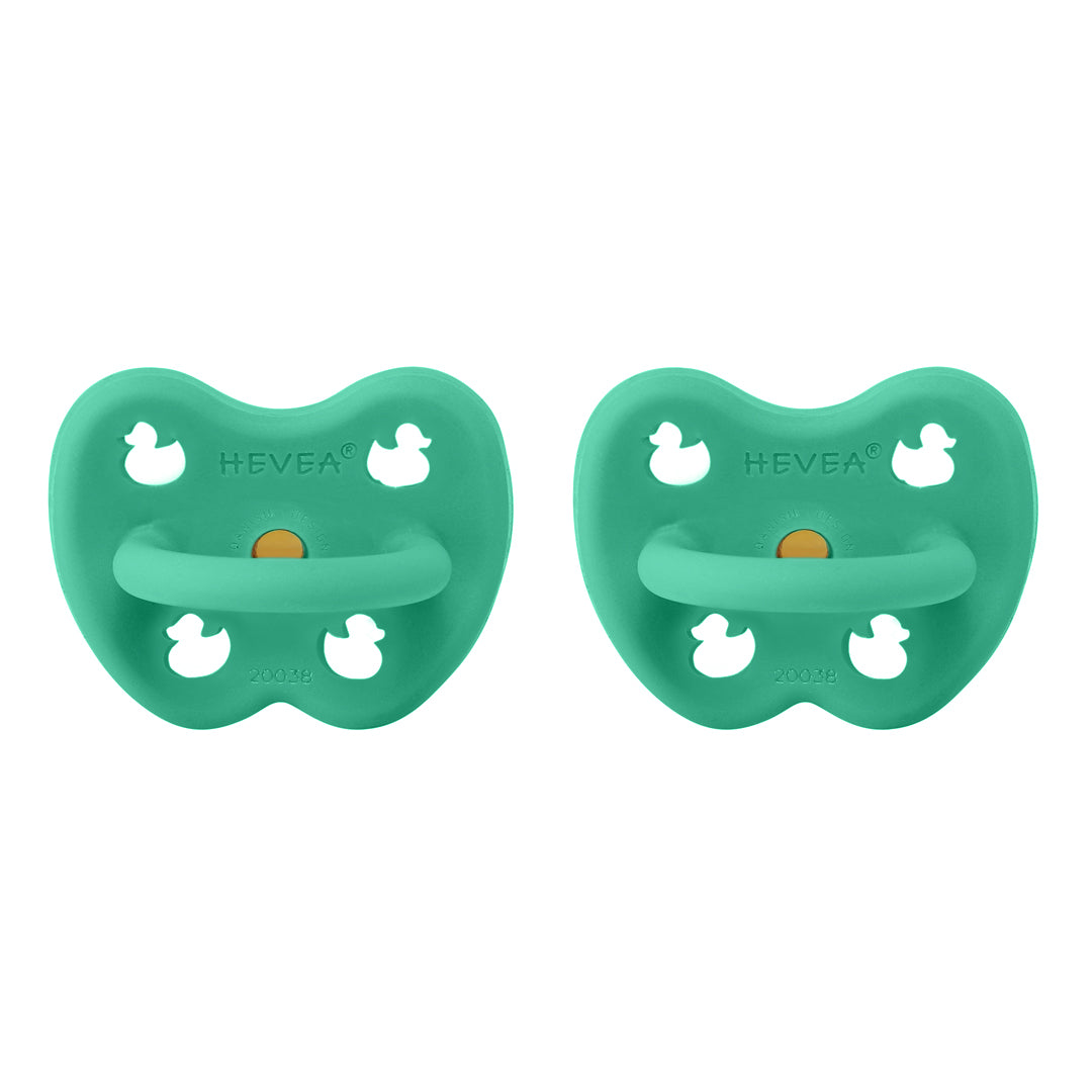 Pack de 2 Sucettes Canard Pop of Green Hevea Baby