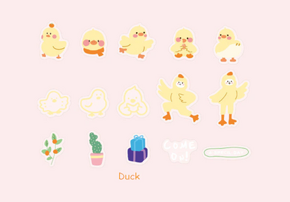 Geel Duck Sticker Pack
