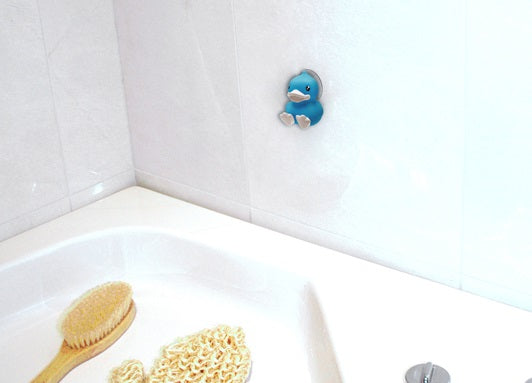 Tenedor de cepillo de dientes de pato azul