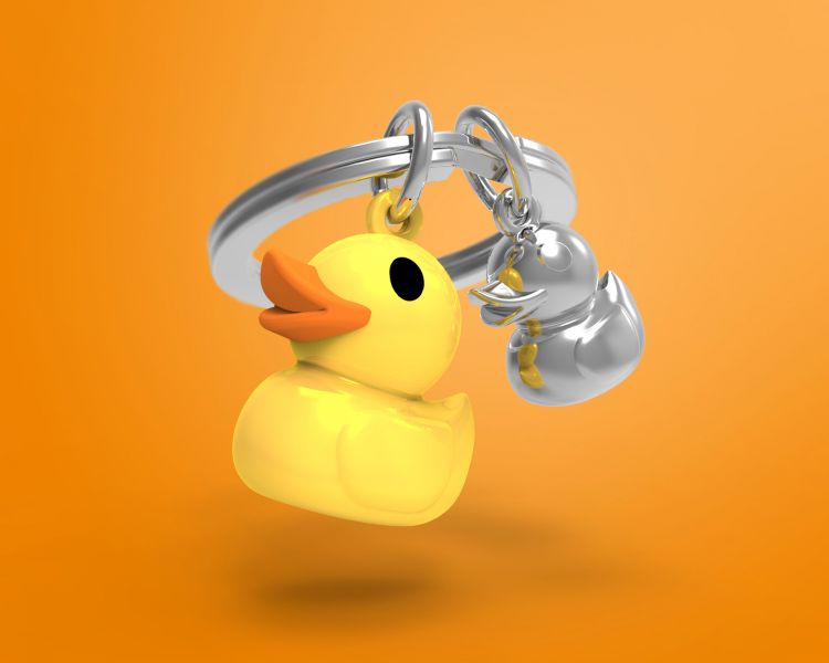 Gelbe Ente Schlüsselanhänger
