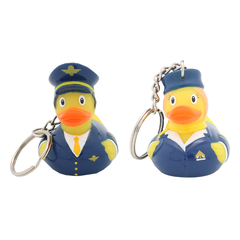 Pilot und Hostess Duck Schlüsselanhänger