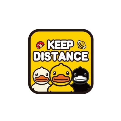 Autocollant de Voiture Canard Keep Distance B.Duck - Canard de Bain