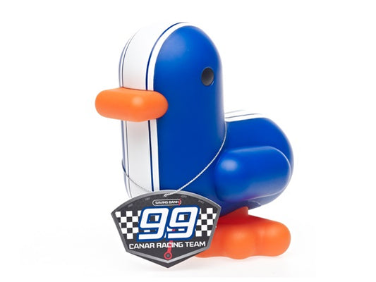 Tirelire Canard Bleu Racer Canar | Tirelires design canard couleur fun