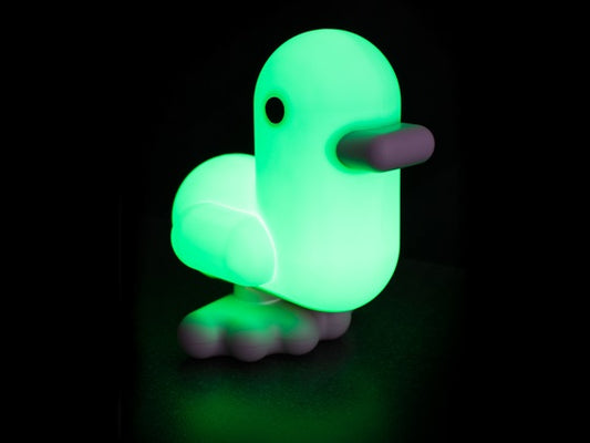 Luz de la noche de pato verde