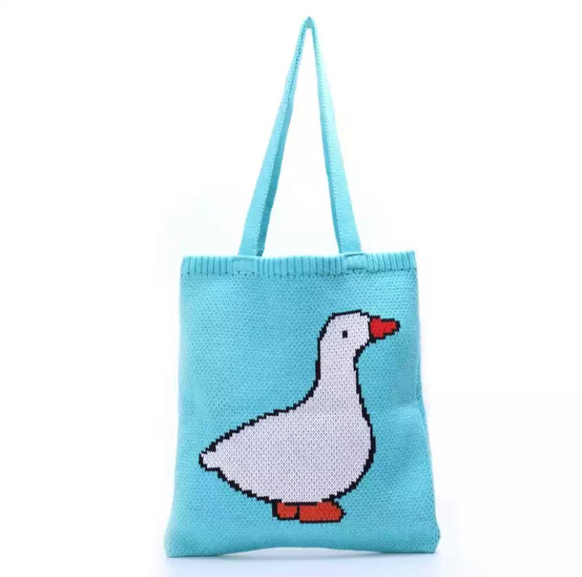 Blaue Enten-Einkaufstasche