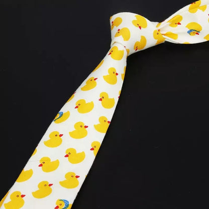 Dünne gelbe Enten-Krawatte