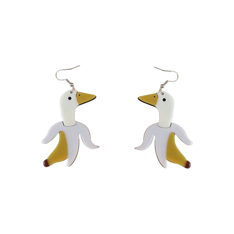 Banana Duck Earrings