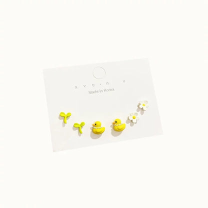 Yellow Duck Earrings