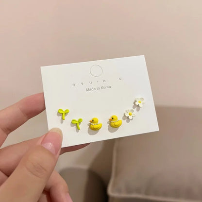 Yellow Duck Earrings