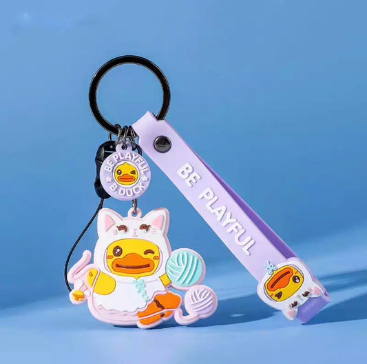 Cat duck keychain